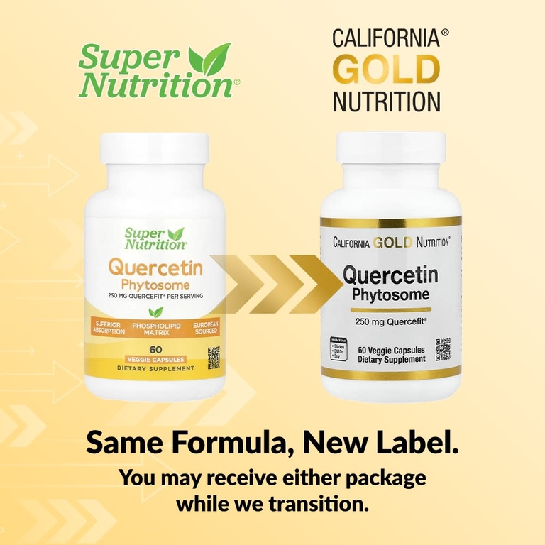 California Gold Nutrition, Quercetin Phytosome Quercefit®, фитосомы кверцетина, 250 мг, 60 растительных капсул