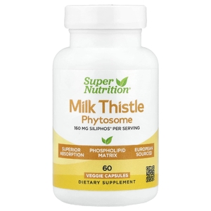 Super Nutrition, фитосомы расторопши, 160 мг, 60 растительных капсул (Товар снят с продажи) 