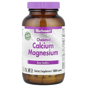 Bluebonnet Nutrition, хелаты магния и кальция, 120 таблеток