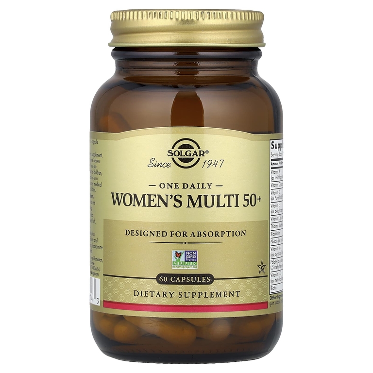 Solgar, One Daily Women's Multi, мультивитамины для женщин, старше 50 лет, 60 капсул