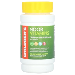 Noor Vitamins, мультивитамины с железом для детей, 60 жевательных таблеток (Товар снят с продажи) 
