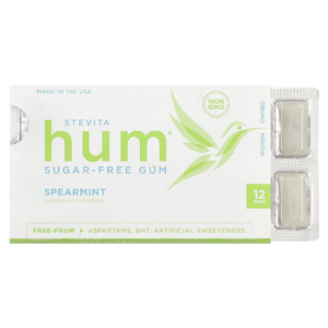 Stevita Naturals, Hum®, жевательная резинка без сахара, мята, 12 шт. (Товар снят с продажи) 