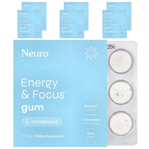 NeuroGum, жевательная резинка для энергии и концентрации, со вкусом перечной мяты, 6 пакетиков по 9 шт.