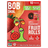 Bob Snail, Фруктовые рулеты, яблоко-клубника, 10 пакетиков по 10 г (0,35 унции)
