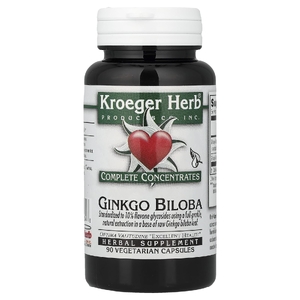 Kroeger Herb Co, Полные концентраты, гинкго билоба, 90 вегетарианских капсул