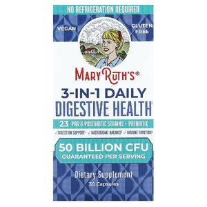 MaryRuth's, средство 3 в 1 для ежедневного здоровья пищеварительной системы, 50 млрд КОЕ, 30 капсул