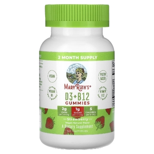 MaryRuth's, D3 и B12, жевательные конфеты, со вкусом клубники, 60 жевательных конфет