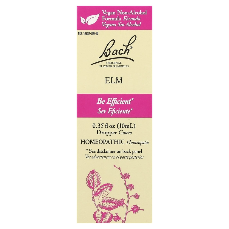 Bach, Original Flower Remedies, вяз, 10 мл (0,35 жидк. унции)