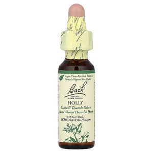 Bach, Original Flower Remedies, падуб, 10 мл (0,35 жидк. унции)