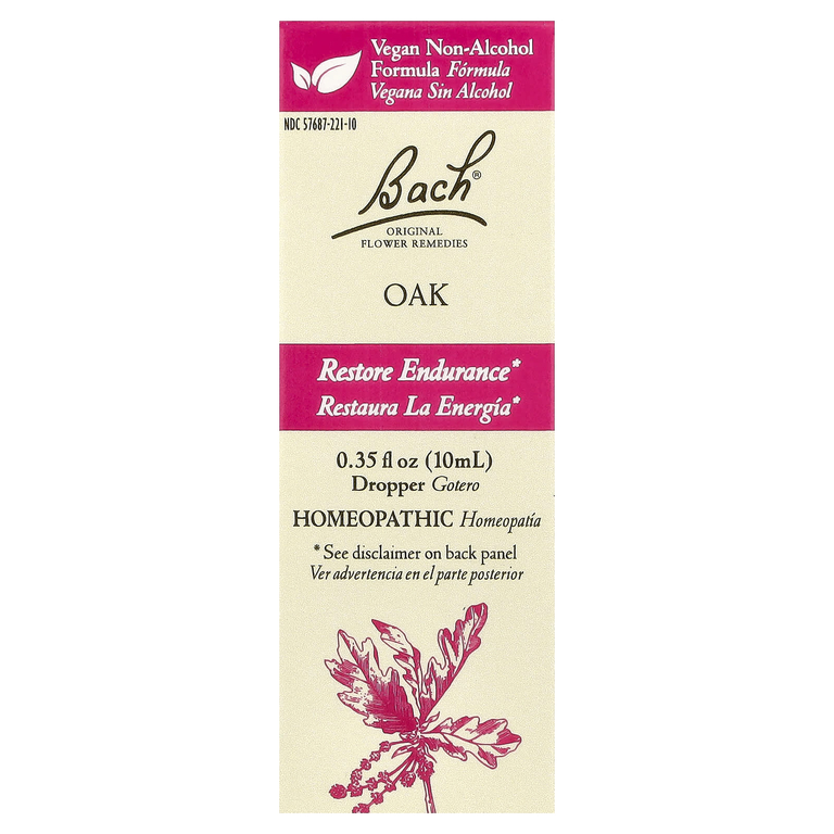 Bach, оригинальная цветочная добавка, дуб, 0,35 жидк. унции (10 мл) (Товар снят с продажи) 