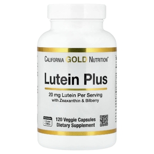 California Gold Nutrition, лютеин плюс, с черничным порошком и зеаксантином, 120 растительных капсул (Товар снят с продажи) 