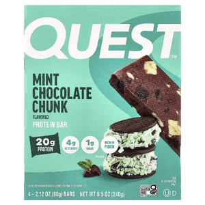 Quest Nutrition, протеиновый батончик, мята и шоколадная крошка, 4 шт. по 60 г (2,12 унции)