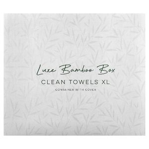 Clean Skin Club, Luxe Bamboo Box, чистые полотенца, размер XL, контейнер с крышкой, 50 шт.