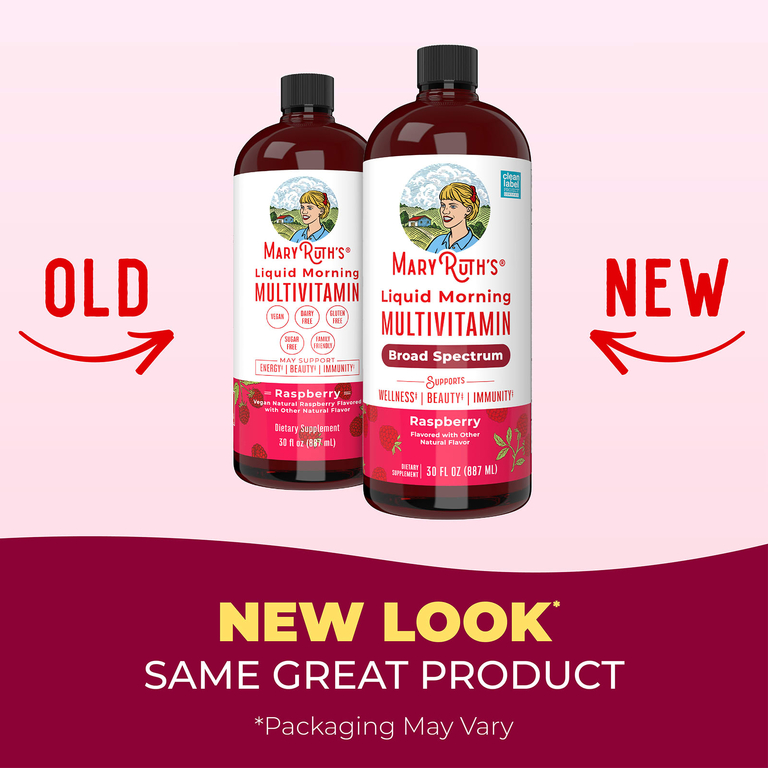 MaryRuth's, жидкая мультивитаминная добавка для утреннего приёма, с малиновым вкусом, 887 мл (30 жидк. унций)