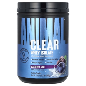 Animal, Clear, сывороточный изолят, со вкусом голубики и асаи, 500 г (1,1 фунта)