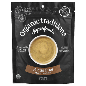 Organic Traditions, Superfoods, кофе с грибами для концентрации внимания, 140 г (5 унций)
