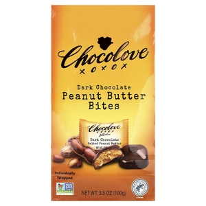 Chocolove, темный шоколад с начинкой, соленая арахисовая паста, 55% какао, 100 г (3,5 унции) (Товар снят с продажи) 