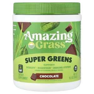 Amazing Grass, смесь зелени, суперфуд, шоколад, 240 г (8,5 унции)