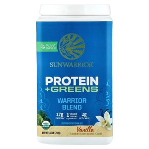 Sunwarrior, Warrior Blend, протеин + зелень, ваниль, 750 г (1,65 фунта)