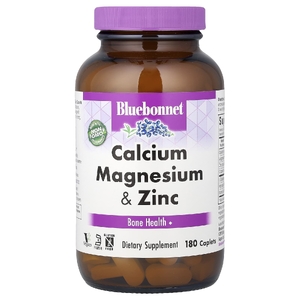 Bluebonnet Nutrition, кальций, магний и цинк, 180 капсул
