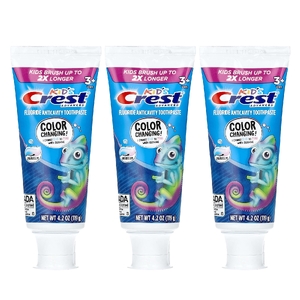 Crest, Advanced, детская зубная паста против кариеса с фтором, для детей от 3 лет, жевательная жевательная резинка, 3 тюбика по 119 г (4,2 унции)
