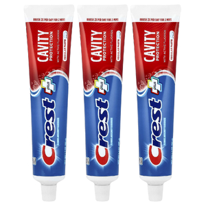 Crest, Защита от кариеса, зубная паста против кариеса с фтором, обычная паста, 3 тюбика по 161 г (5,7 унции)