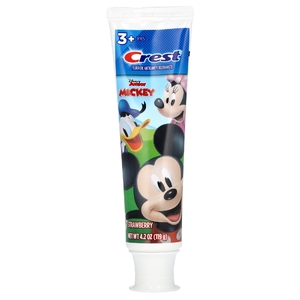 Crest, Фторсодержащая зубная паста против кариеса, Disney Junior Mickey, для детей от 3 лет, со вкусом клубники, 119 г (4,2 унции) (Товар снят с продажи) 