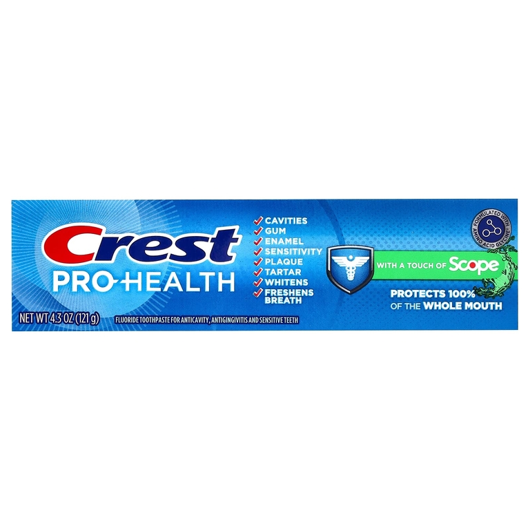 Crest, Pro Health, зубная паста с фторидом, с видимой поверхностью, 121 г (4,3 унции) (Товар снят с продажи) 