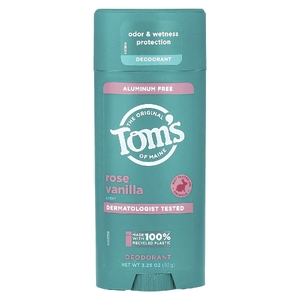 Tom's of Maine, дезодорант без алюминия, розовая ваниль, 92 г (3,25 унции) (Товар снят с продажи) 
