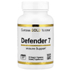 California Gold Nutrition, Defender 7, добавка с витаминами A, C, D3 и B6, цинком, селеном и бета-глюканом, 60 растительных капсул