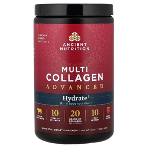 Ancient Nutrition, Multi Collagen Advanced, улучшенный коллаген, для гидратации, со вкусом ягод, 480 г (16,9 унции)