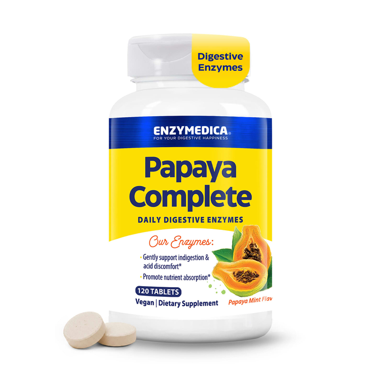 Enzymedica, Papaya Complete, папайя и мята, 120 таблеток