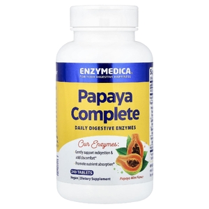 Enzymedica, Papaya Complete, папайя и мята, 240 таблеток