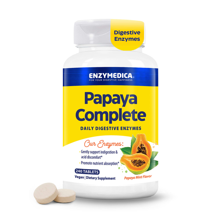 Enzymedica, Papaya Complete, папайя и мята, 240 таблеток