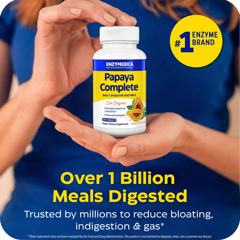 Enzymedica, Papaya Complete, папайя и мята, 240 таблеток