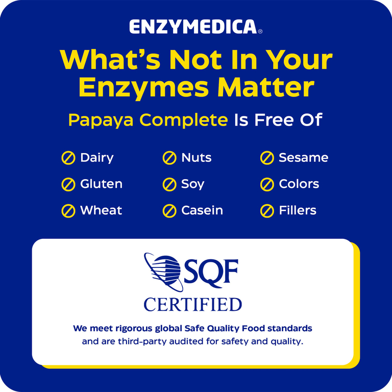 Enzymedica, Papaya Complete, папайя и мята, 240 таблеток