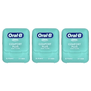 Oral-B, Glide, нить Comfort Plus, мята, 3 шт., 40 м (43,7 ярда) каждый