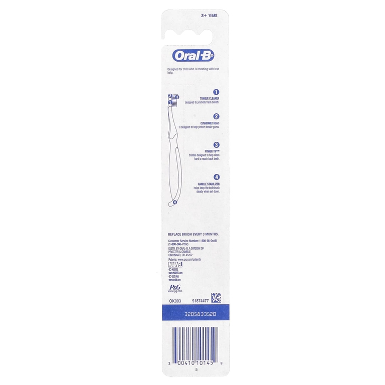 Oral-B, зубная щетка, очень мягкая, для детей от 3 лет, человек-паук, 1 шт. (Товар снят с продажи) 