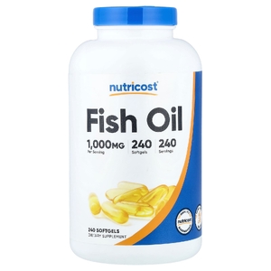 Nutricost, Рыбий жир, 1000 мг, 240 мягких таблеток