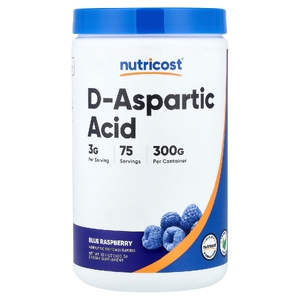 Nutricost, D-аспарагиновая кислота, голубая малина, 300 г (10,7 унции)
