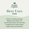 Simply Organic, шалфей, 34 г (1,2 унции)