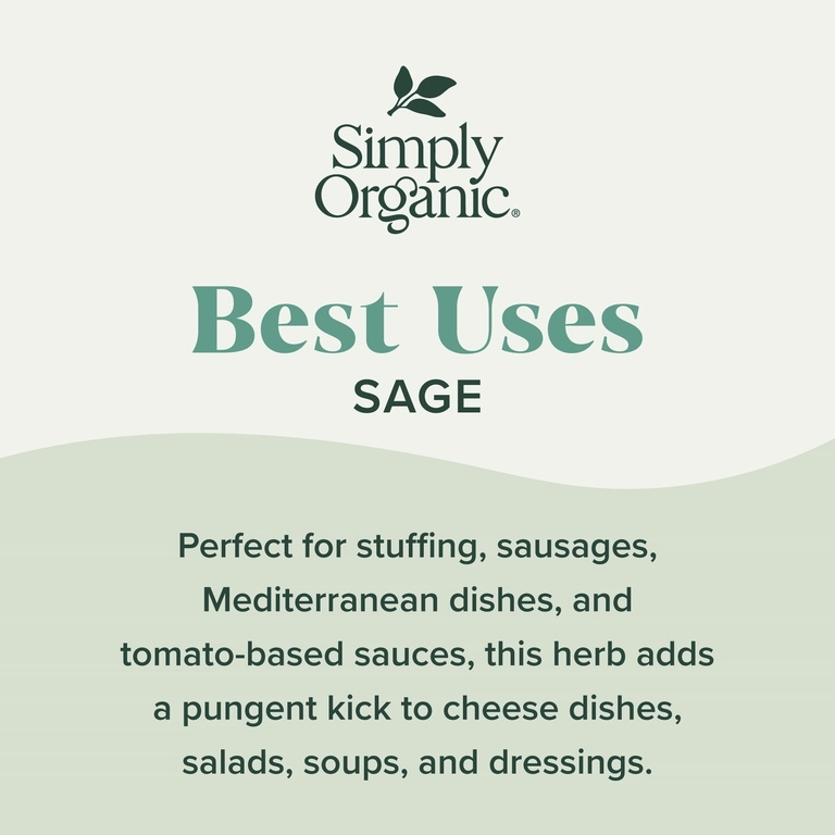 Simply Organic, шалфей, 34 г (1,2 унции)