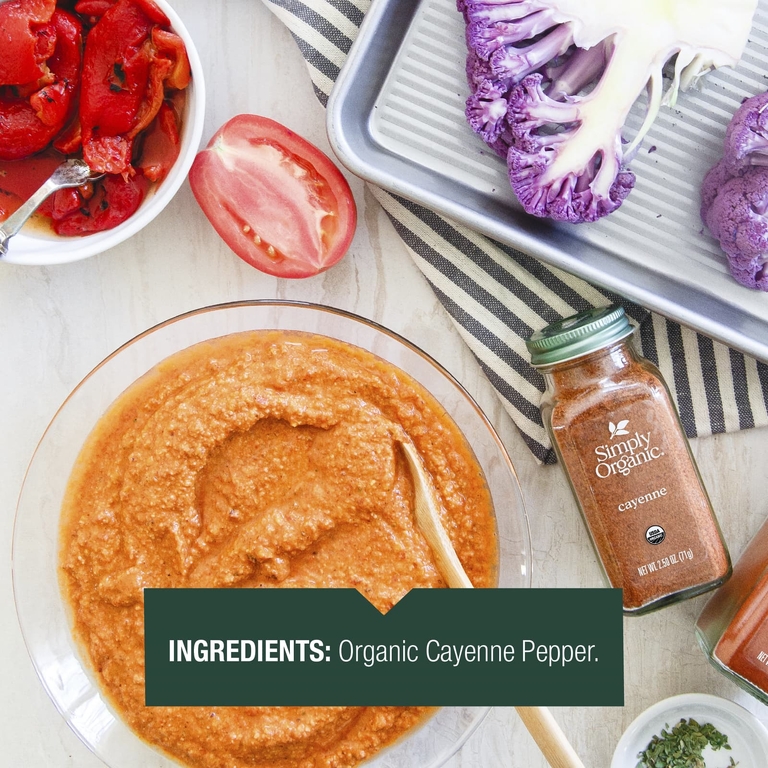 Simply Organic, кайенский перец, 71 г (2,5 унции)