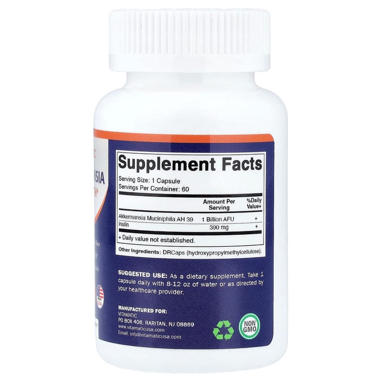 Vitamatic, аккермансия, 60 капсул DRCaps™