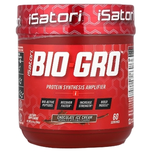 Isatori, Bio-Gro™ усилитель синтеза белка, шоколадное мороженое, 146 г (5,15 унции)