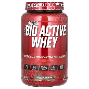 Isatori, 100% Bio Active Whey, сыворотка Bio Active, со вкусом шоколада, 928 г (2 фунта)