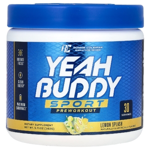 Ronnie Coleman, Signature Series, Yet Buddy Sport, перед тренировкой, со вкусом лимона, 162 г (5,71 унции)