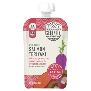 Serenity Kids, лосось дикого улова терияки, для детей от 6 месяцев, 99 г (3,5 унции) (Товар снят с продажи) 