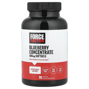 Force Factor, концентрат голубики, 500 мг, 90 капсул
