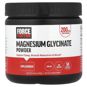 Force Factor, глицинат магния, в порошке, без добавок, 140 г (4,94 унции)